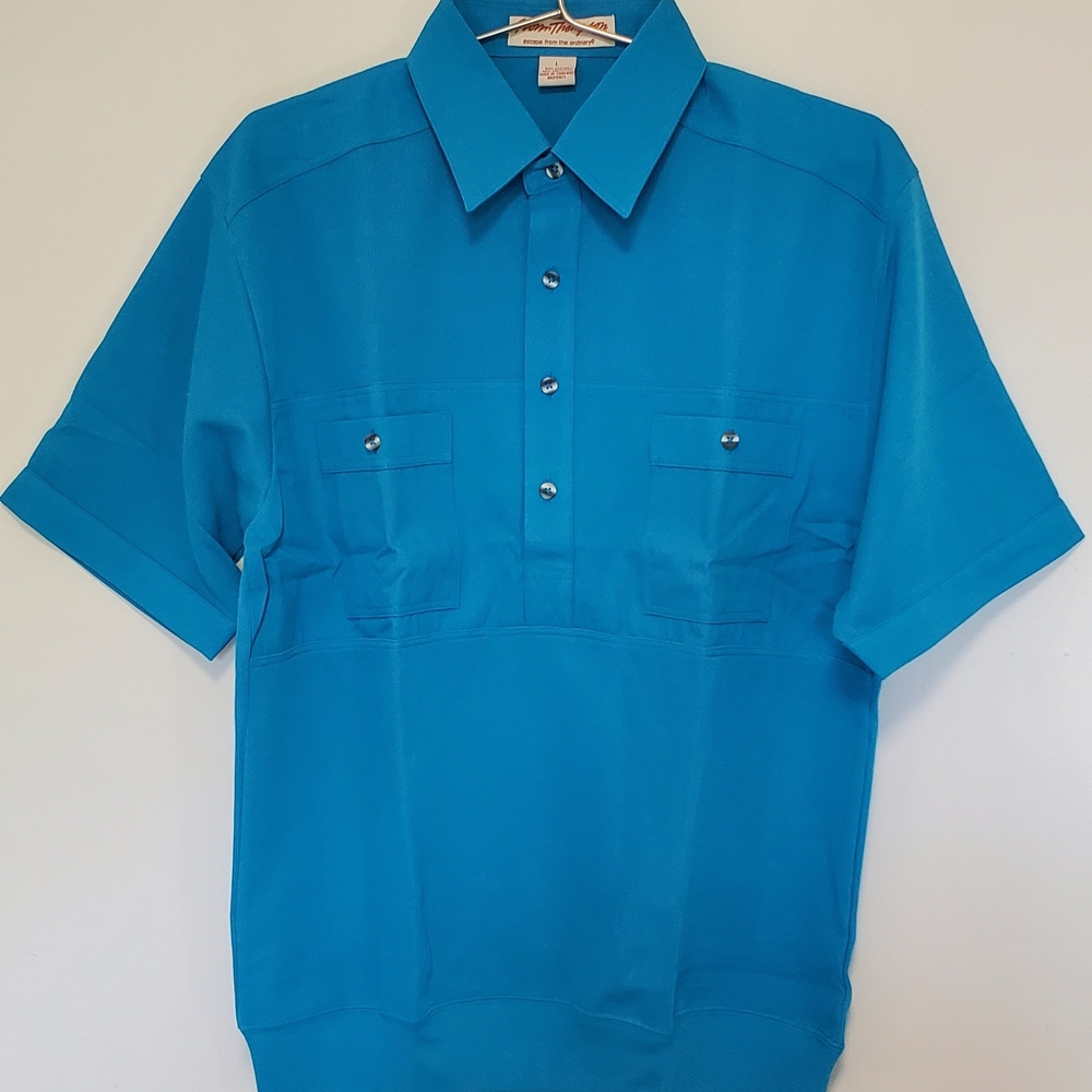 Norm Thompson Blue Vintage Casual Button Down Shirt Size:L